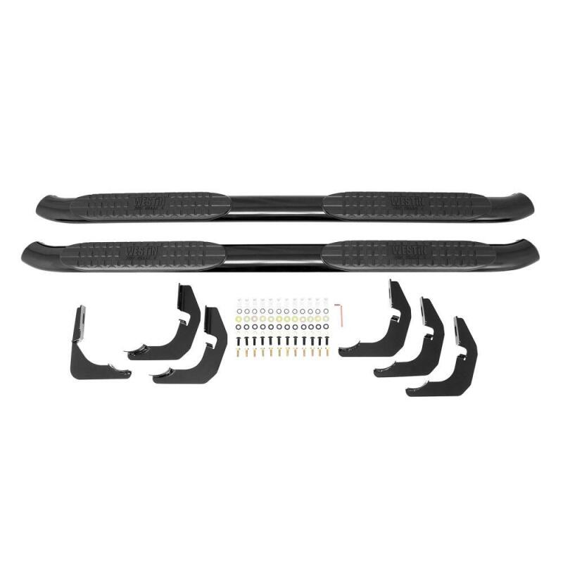 Westin 2007-2018 Toyota Tundra Double Cab PRO TRAXX 4 Oval Nerf Step Bars - Black Nerf Bars Westin