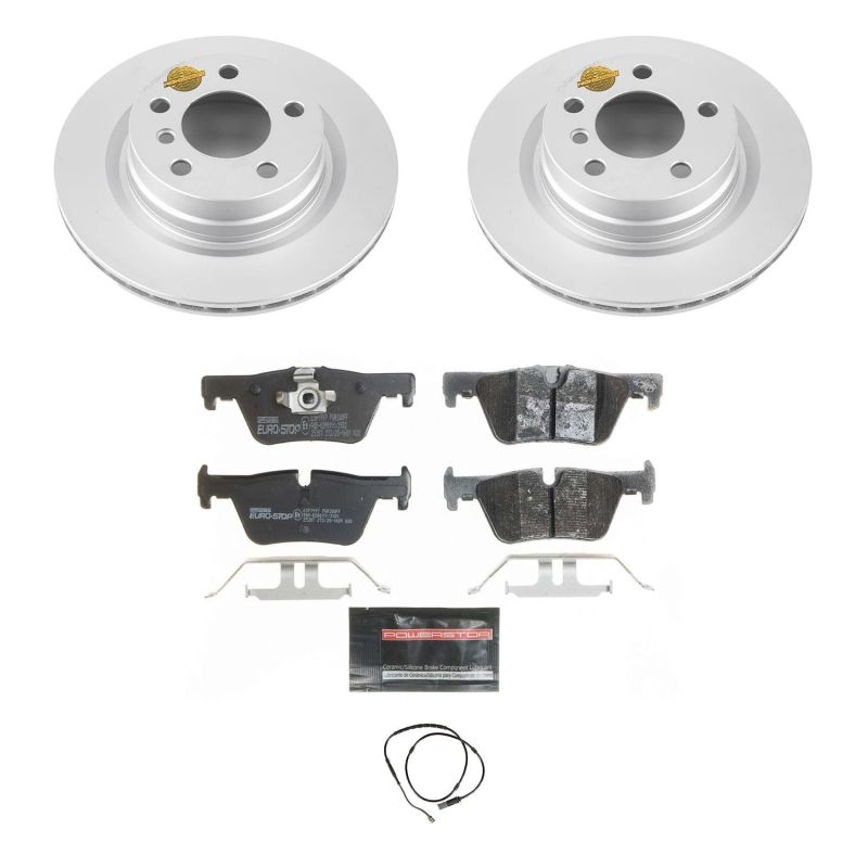 Power Stop 14-16 BMW 228i Rear Euro-Stop Brake Kit Brake Kits - OE PowerStop