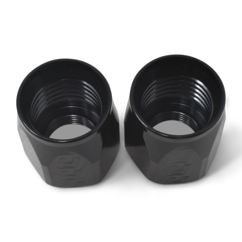 Russell Performance 2-Piece -10 AN Full Flow Swivel Hose End Sockets (Qty 2) - Polished and Black Fittings Russell