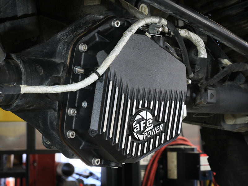 aFe Ford Bronco Raptor 22-25 V6-3.0L POWER Pro Series Rear Differential Cover Black w/ Machined Fins Diff Covers aFe