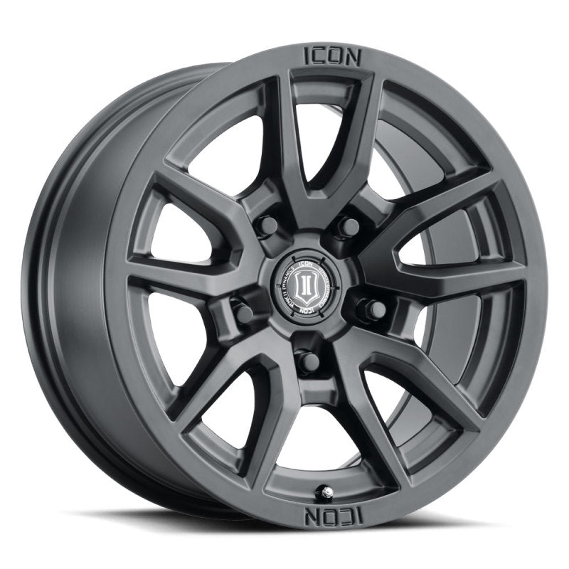 ICON Vector 5 17x8.5 5x150 25mm Offset 5.75in BS 110.1mm Bore Satin Black Wheel Wheels - Cast ICON