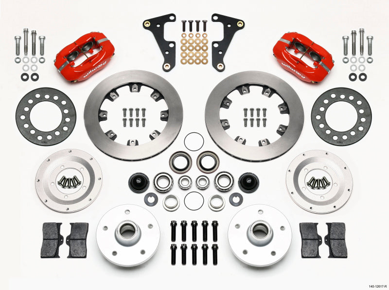 Wilwood Forged Dynalite Front Kit 11.75in Red 40-52 Oldsmobile Big Brake Kits Wilwood