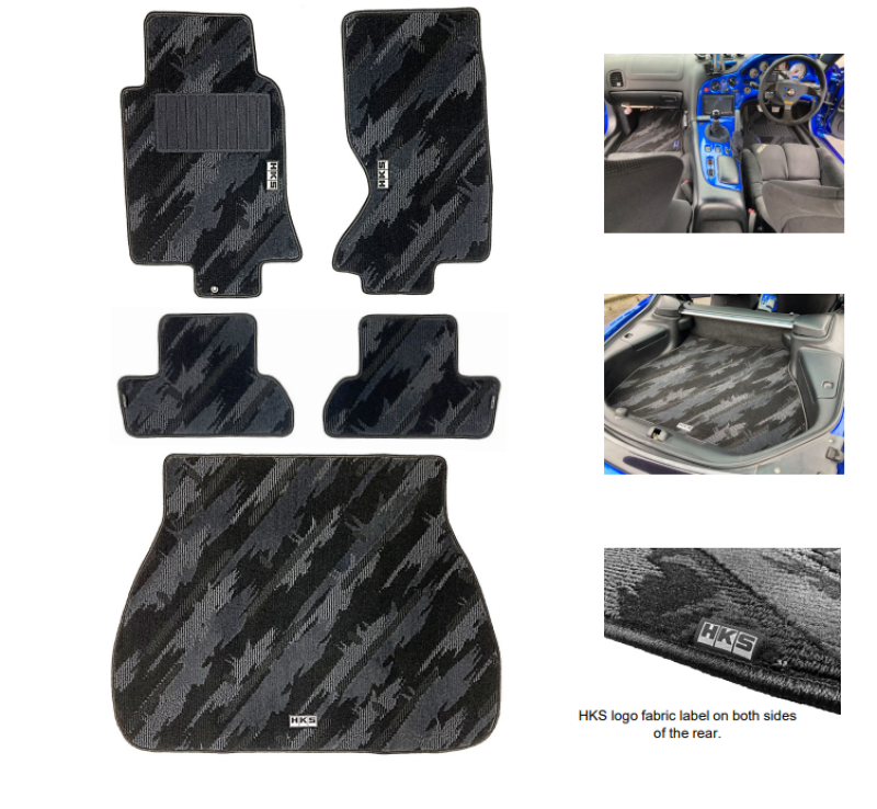 HKS FLOOR MATS FD3S FULL SET OCT LHD Floor Mats Carpeted HKS