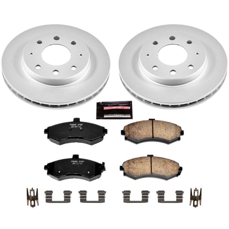Power Stop 02-05 Hyundai Elantra Front Z17 Evolution Geomet Coated Brake Kit Brake Kits - Performance Blank PowerStop