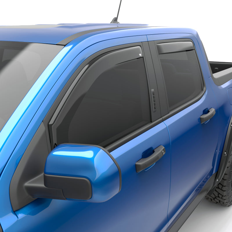 EGR 22-23 Ford Maverick Lariat XL XLT Front/Rear Window Visors - Dark Smoke Finish Wind Deflectors EGR