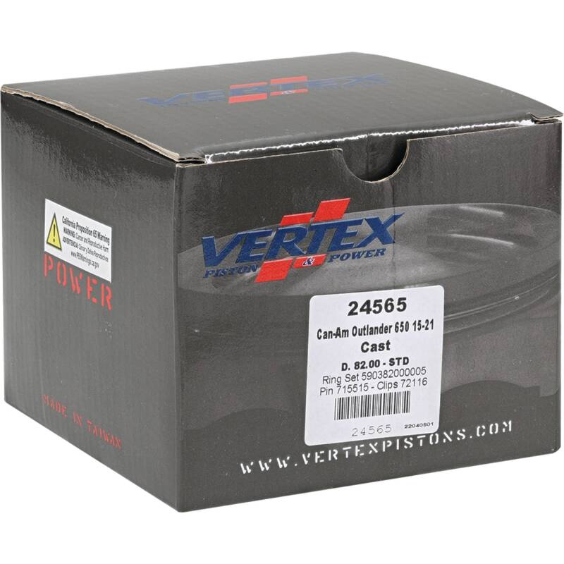 Vertex Piston 04-05 Can-Am Outlander 330 2x4 330cc Cast Replica Piston Kit Piston Sets - Powersports Vertex Pistons