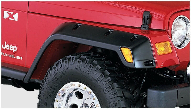 Bushwacker 97-06 Jeep TJ Pocket Style Flares 4pc - Black Fender Flares Bushwacker