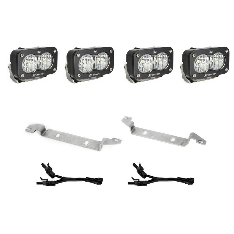 Baja Designs 2025 Toyota 4Runner S2 Sport Fog Pocket Light Kit - Clear Light Bars & Cubes Baja Designs