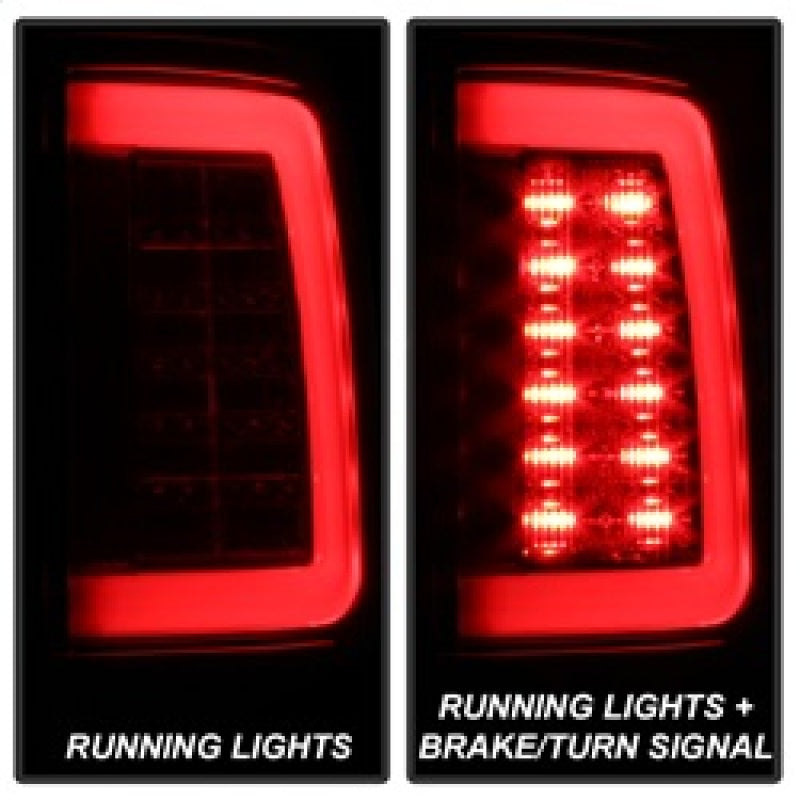 Spyder 13-14 Dodge Ram 1500 LED Tail Lights - Red Clear ALT-YD-DRAM13V2-LED-RC Tail Lights SPYDER