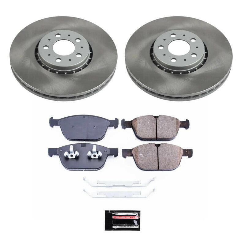 Power Stop 03-14 Volvo XC90 Front Semi-Coated Rotor Kit Brake Kits - Performance Blank PowerStop