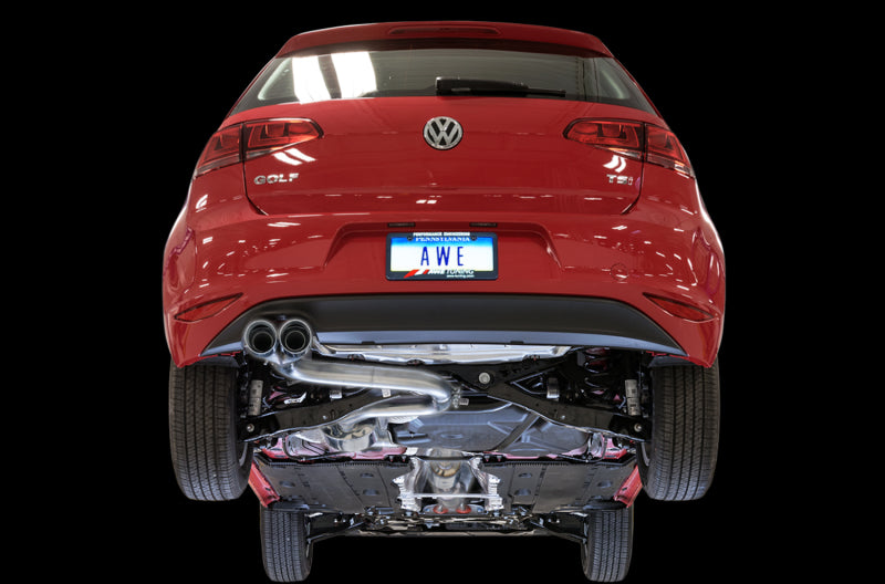 AWE Tuning VW MK7 Golf 1.8T Touring Edition Exhaust w/Chrome Silver Tips (90mm) Catback AWE Tuning