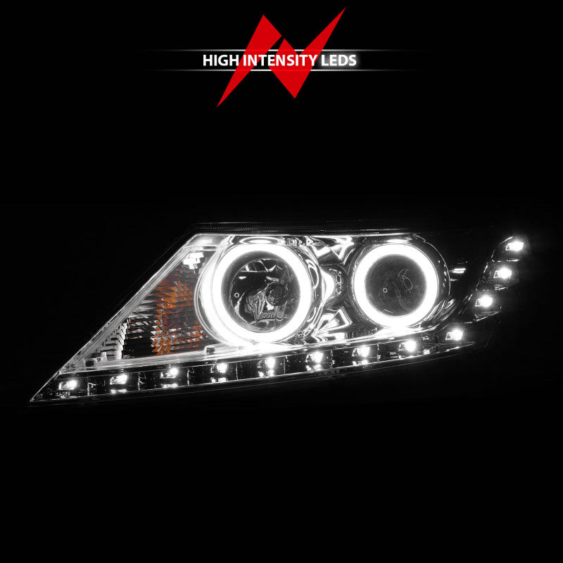 ANZO 2011-2013 Kia Sorento Projector Headlights w/ Halo Chrome (CCFL) Headlights ANZO