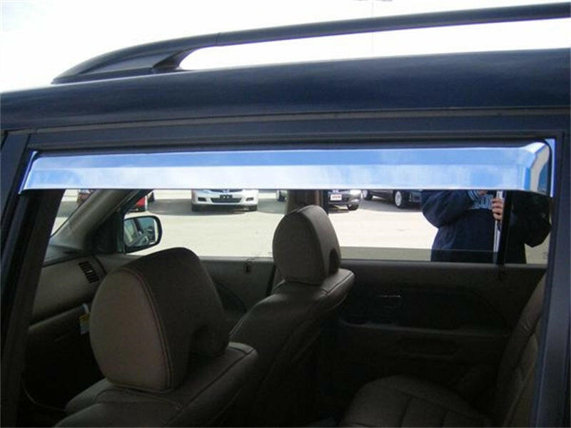 Putco 03-08 Honda Pilot (Set of 4) Element Chrome Window Visors Wind Deflectors Putco