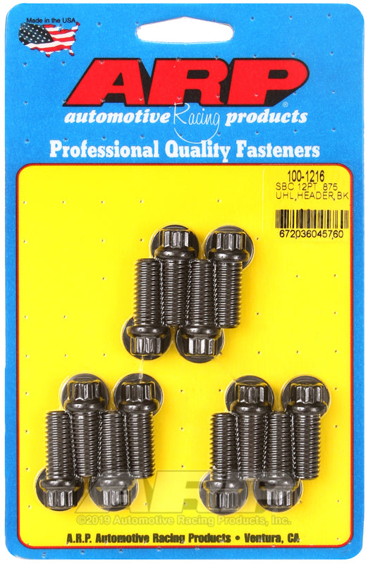 ARP SB Chevy 12pt .875 UHL header bolt kit Rod Bolt Kits ARP