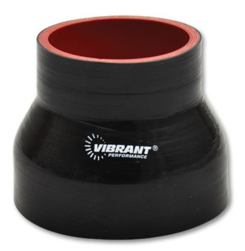Vibrant 4 Ply Reducer Coupling .75in x .50in x 4in Long - Black Silicone Couplers & Hoses Vibrant