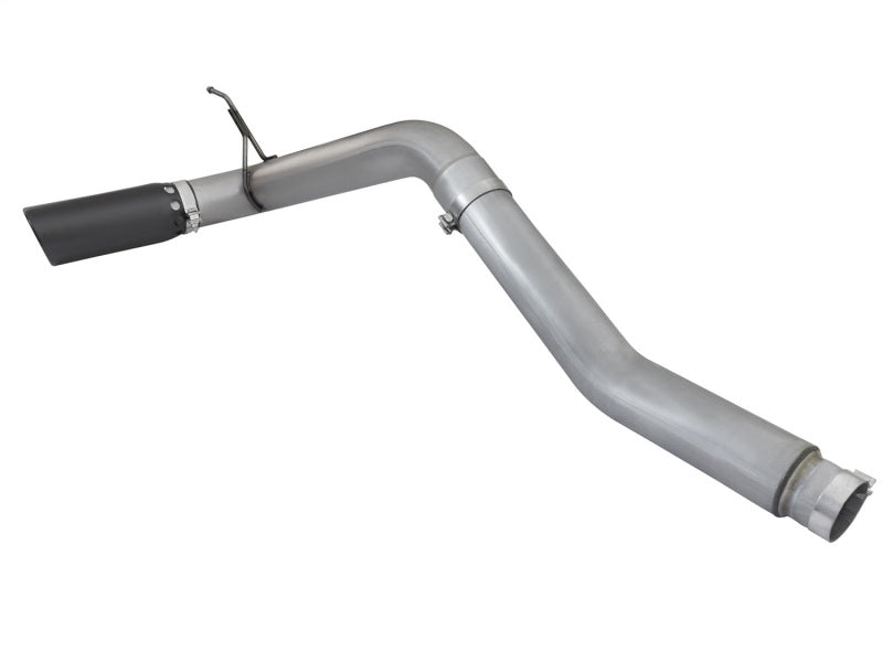 aFe LARGE BORE HD 5in DPF-Back SS Exhaust w/ Black Tip 2016 Nissan Titan 5.0L V8 (td) CC SB DPF Back aFe