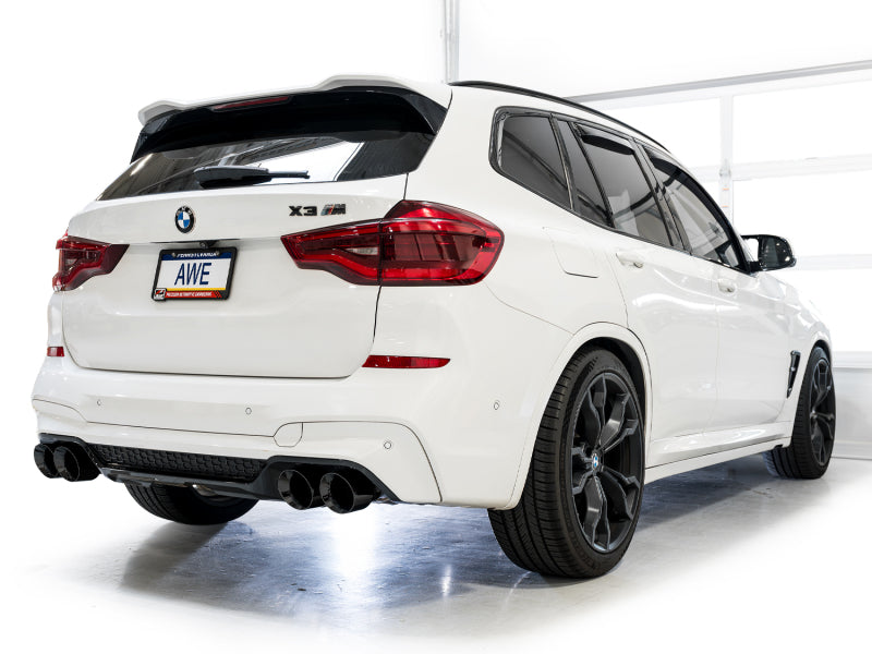 AWE Tuning 20-25 BMW X3 M/M Comp (F97) AWD SwitchPath Axle-Back Exhaust - Diamond Black Tips Axle Back AWE Tuning