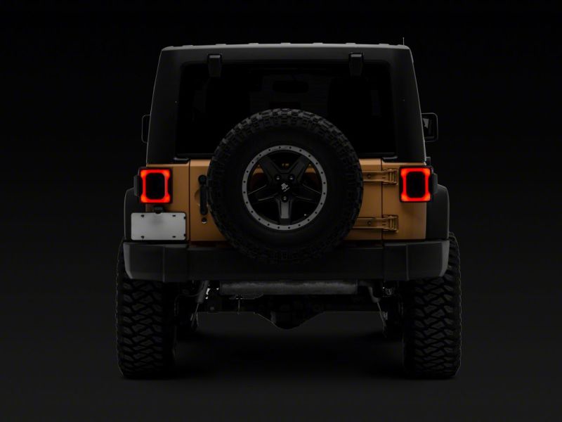 Raxiom 07-18 Jeep Wrangler JK Axial Series Carver LED Tail Lights- Blk Housing (Smoked Lens) Tail Lights Raxiom
