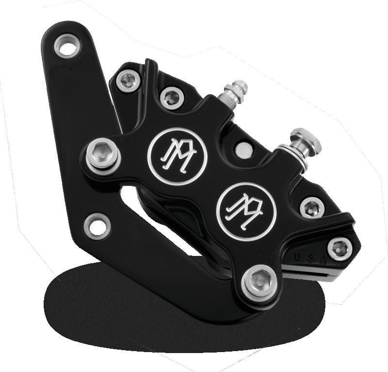 Performance Machine Front Single Brake-Blk Con Cut - Contrast Cut Brake Kits - OE Performance Machine