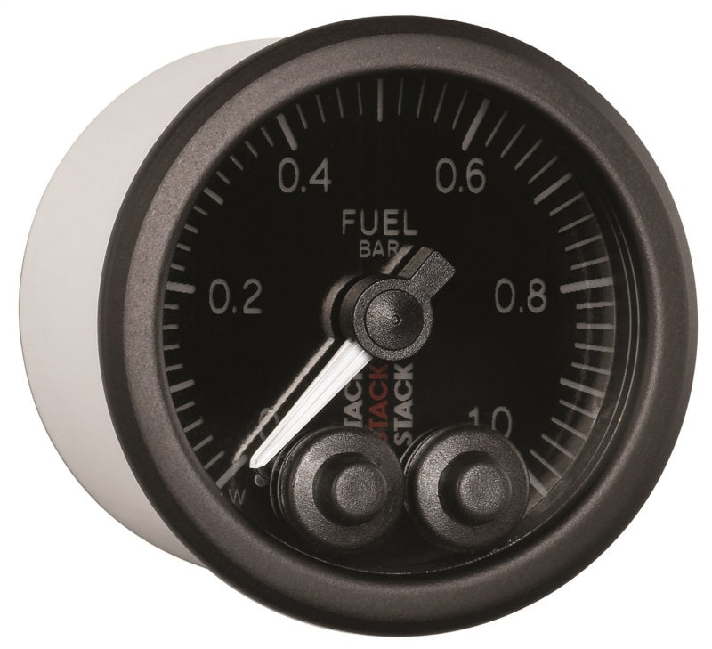 Autometer Stack 52mm 0-1 Bar M10 Male Pro-Control Fuel Pressure Gauge - Black Gauges AutoMeter