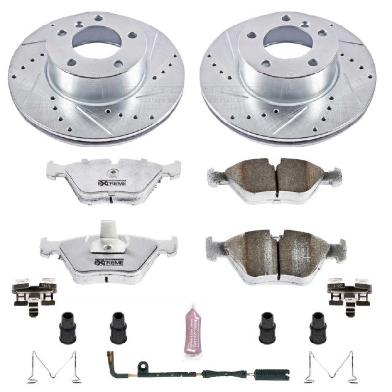 Power Stop 01-03 BMW 525i Front Z26 Street Warrior Brake Kit Brake Kits - Performance D&S PowerStop