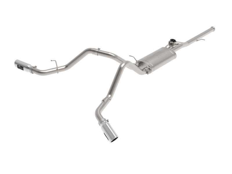 aFe Gemini XV 3in 304SS CB Exhaust w/ Cutout 14-19 GM Trucks 4.3/5.3L w/ Pol Tips - CrewCab/Extended Catback aFe