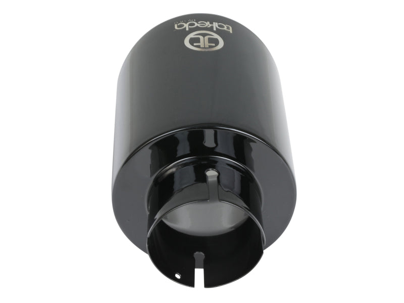 aFe Takeda Universal Exhaust Tip 2-1/2 IN Inlet x 4-1/2 IN Outlet x 7 IN L- Black Tips aFe