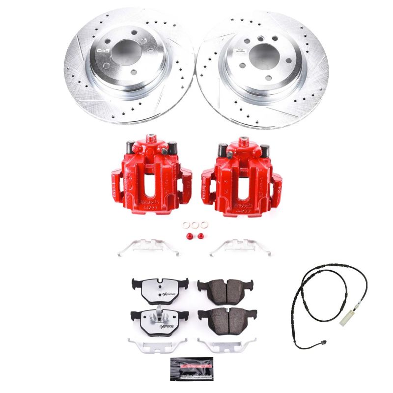 Power Stop 13-15 BMW X1 Rear Z26 Street Warrior Brake Kit w/Calipers Brake Kits - Performance D&S PowerStop