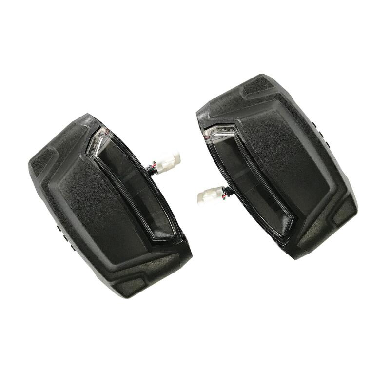 Westin R5 LED Light Kit - 4 End Caps Integrated LED Lights w/ Wiring Harness - Black Nerf Bars Westin