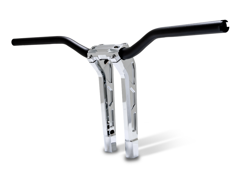 Performance Machine Phatbar H-Bar Assy, 11-1/2in Riser, 1-1/4in Bar, Int Wire, Gauge Mnt - Chrome Handlebars Performance Machine