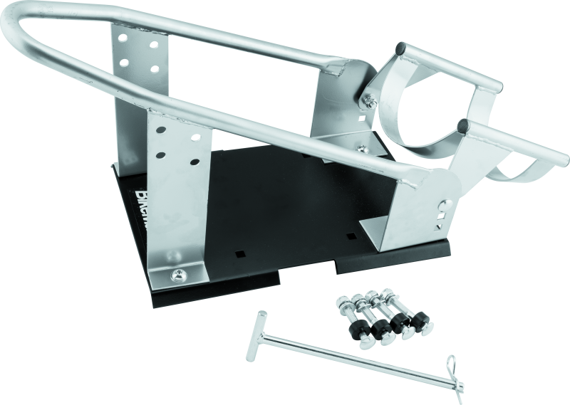 BikeMaster Heavy Duty Wheel Chock - Silver Bike Racks BikeMaster