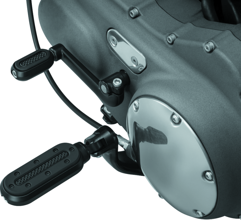 Kuryakyn Heavy Industry Pegs With Adapters Satin Black Footpegs Kuryakyn