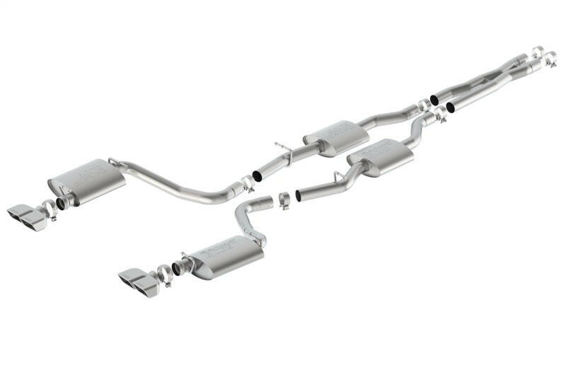 Borla 15-16 Dodge Challenger R/T 5.7L Dual Rectangle Angle Cut Dual Split Rear Exit S-Type Exhaust Catback Borla