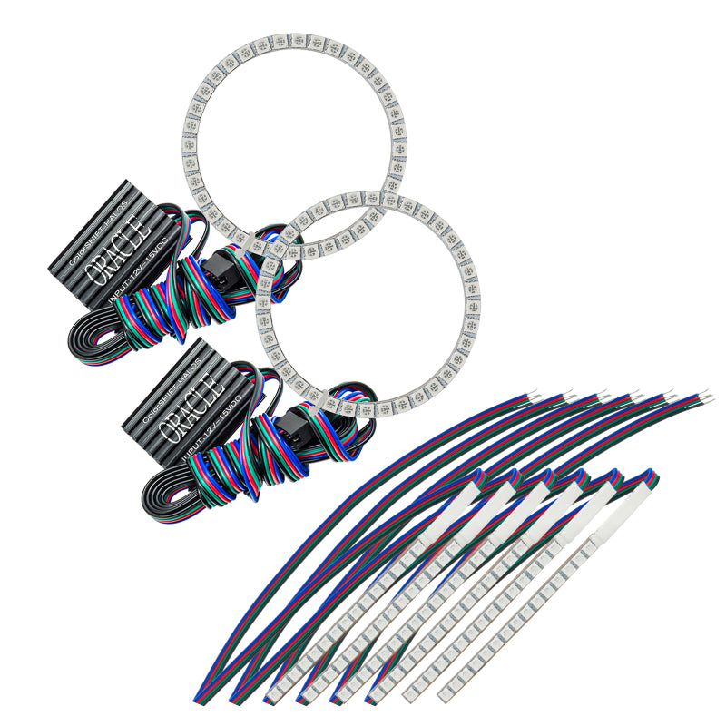 Oracle 15-17 Ford Mustang V6/GT/Shelby DRL w/ Halo Kit - ColorSHIFT w/o Controller Headlights ORACLE Lighting