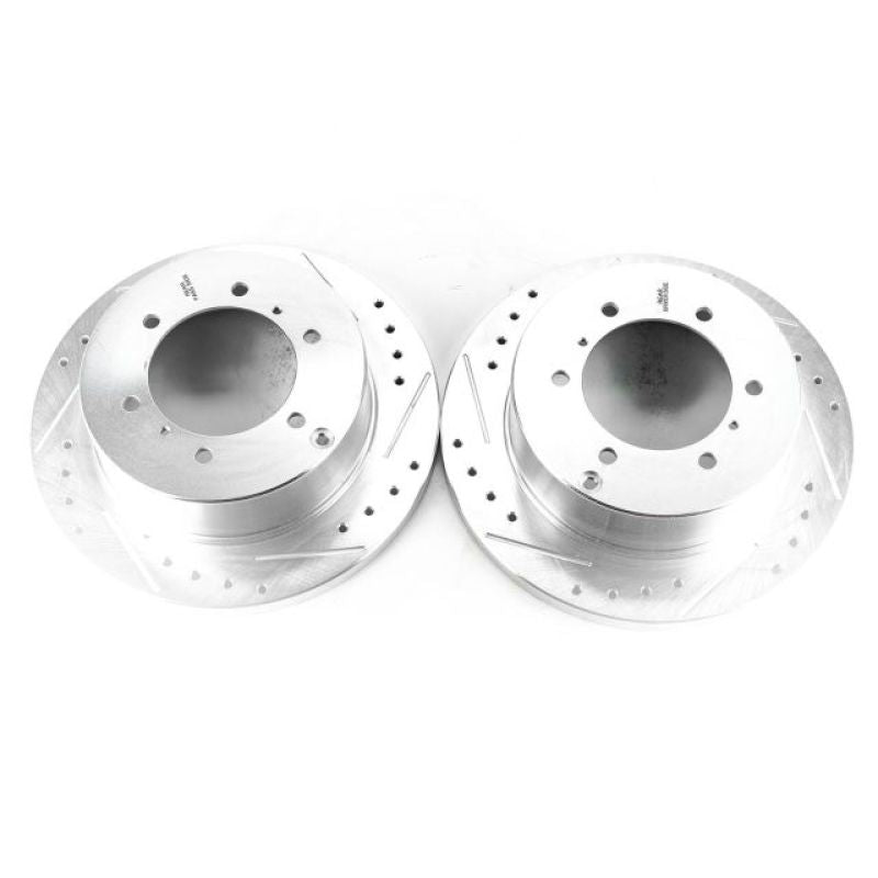 Power Stop 92-00 Mitsubishi Montero Rear Evolution Drilled & Slotted Rotors - Pair Brake Rotors - Slot & Drilled PowerStop