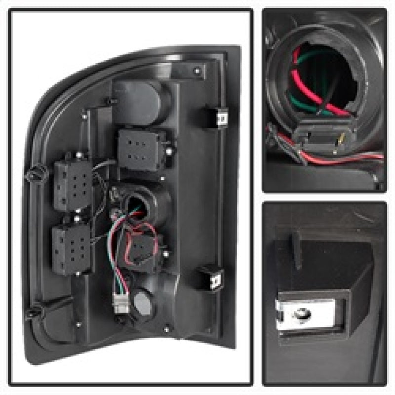 xTune Chevy Silverado 07-13 LED Tail Lights Black Smoke ALT-JH-CS07-LED-BKSM Tail Lights SPYDER