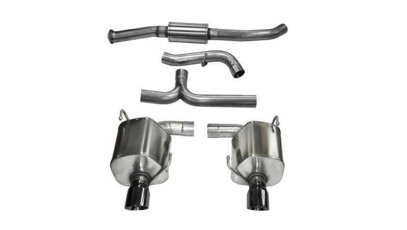 Corsa 08-10 Subaru Impreza WRX Sedan 2.5L Turbo Manual 3in Sport Cat-Back Exhaust w/4in Blac Catback CORSA Performance