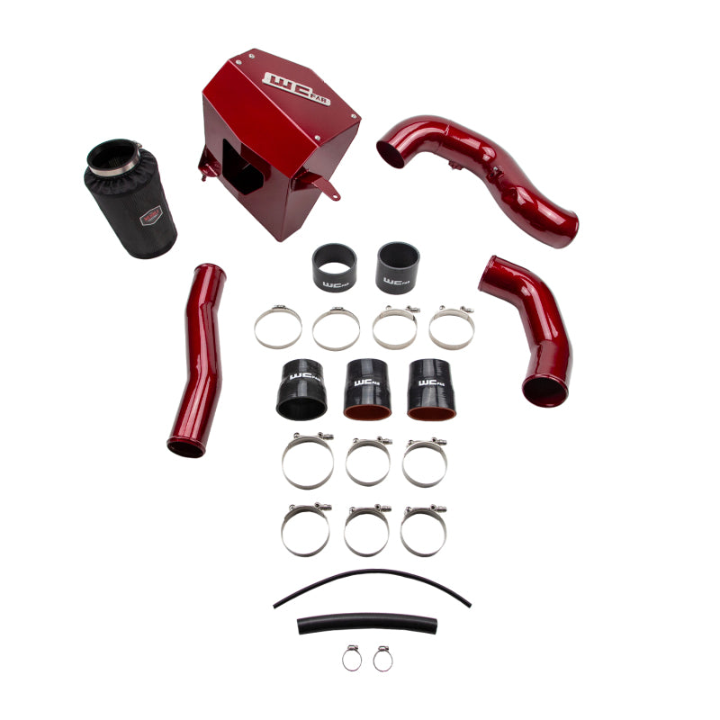Wehrli 10-12 Cummins 6.7L Stage 2 High Flow Bundle Kit - WCFab Red Cold Air Intakes Wehrli