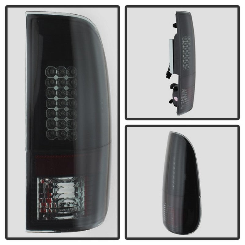 Spyder Ford F150 side 97-03/F250 Super Duty 99-07 LED Tail Lights Blk Smke ALT-YD-FF15097-LED-BSM Tail Lights SPYDER