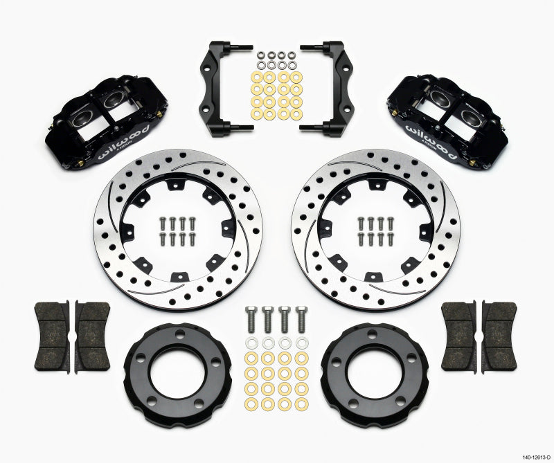 Wilwood Narrow Superlite 4R Front Kit 12.19in Drilled 82-86 Jeep CJ Big Brake Kits Wilwood