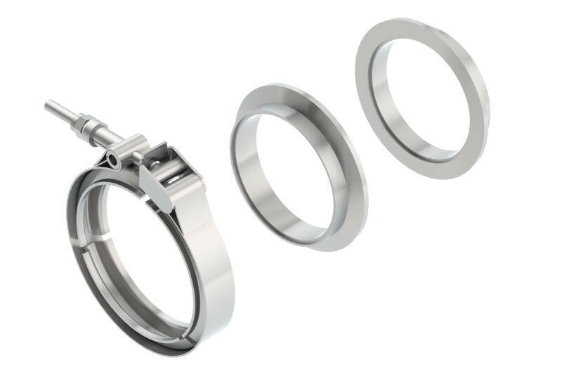 Borla Universal 3in Stainless Steel 3pc V-Band Clamp w/ Male and Female Flanges Clamps Borla