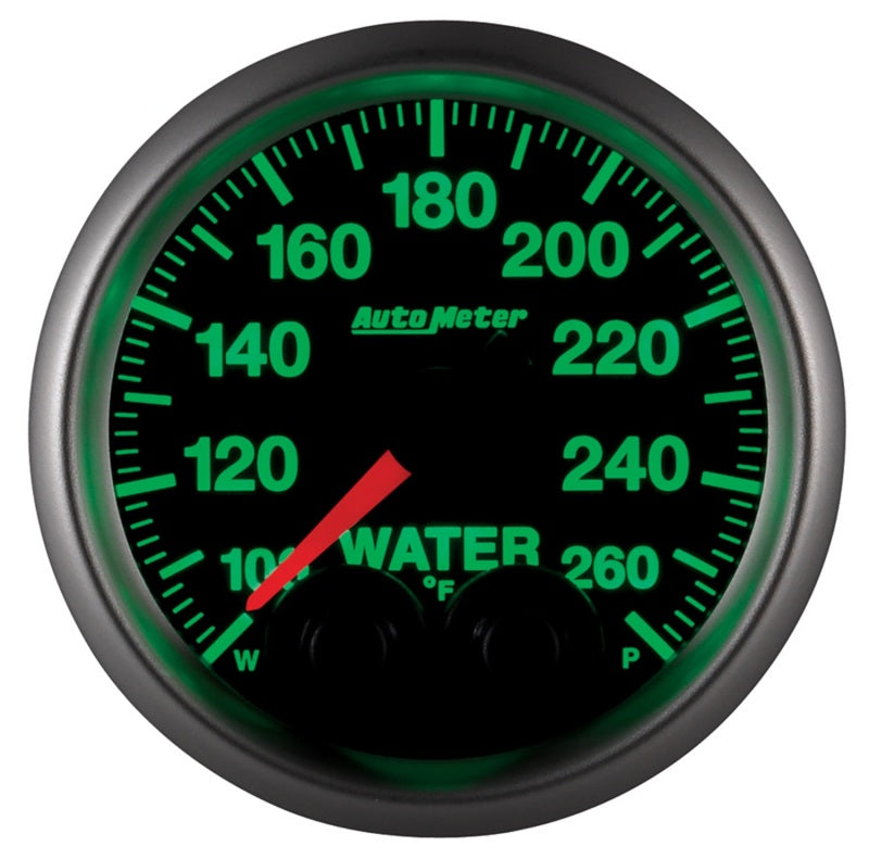 Autometer Elite Nascar 2-1/16in 100-260 Deg. F Water Temp. w/ Peak and Warn Gauge w/ Pro-Control Gauges AutoMeter