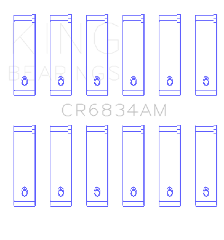 King Engine Bearings Chrysler 3.3/3.8 V6 +.002 Os/Od (Size +0.50mm) Connecting Rod Bearing Set Connecting Rods King Engine Bearings