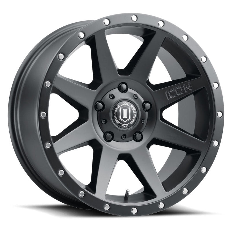 ICON Rebound 20x9 -12mm Offset 5x5 BP 4.5in BS 71.5mm Bore Satin Black Wheel Wheels - Cast ICON