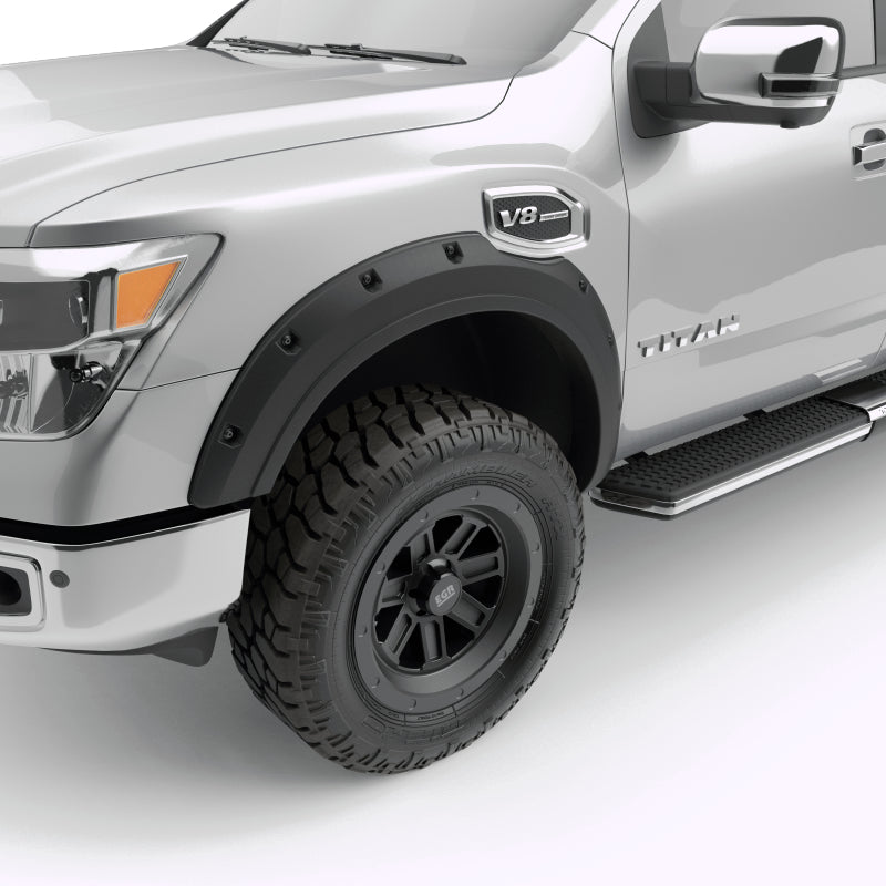 EGR 2017 Nissan Titan Bolt-On Look Fender Flares - Set - Black Matte (796005) Fender Flares EGR