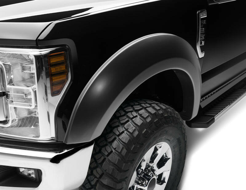Bushwacker 17-18 Ford F-250 Super Duty Extend-A-Fender Style Flares 2pc - Black Fender Flares Bushwacker