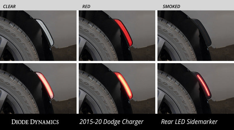 Diode Dynamics 15-21 Dodge Charger LED Sidemarkers - Smoked (set) Light Accessories and Wiring Diode Dynamics