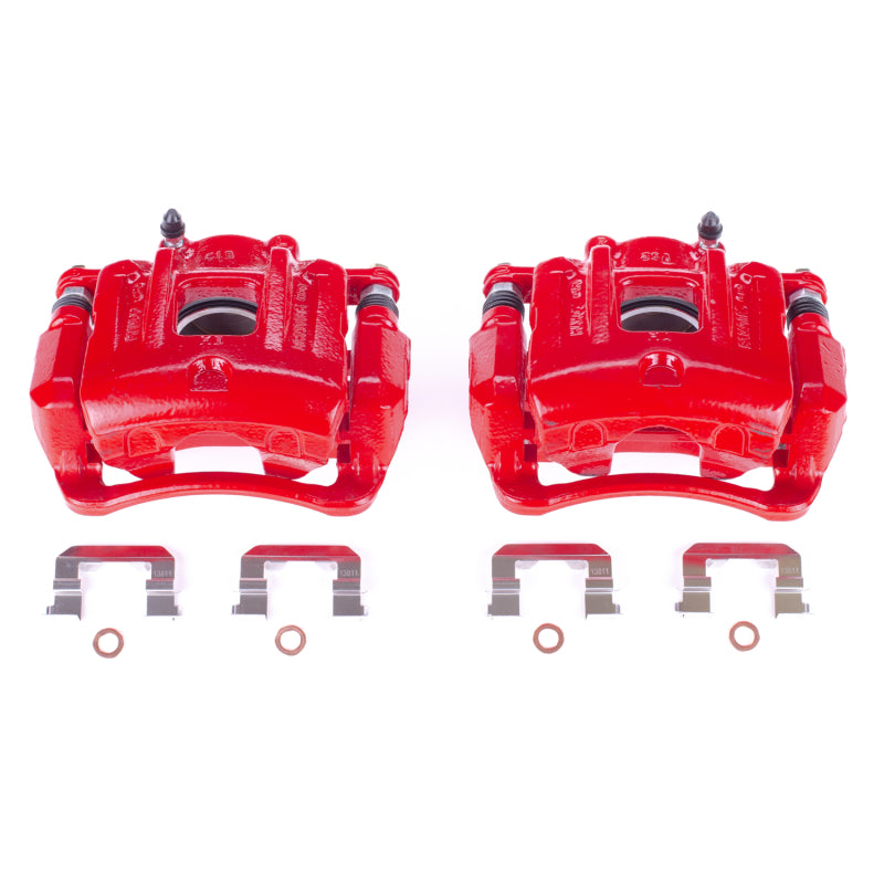 Power Stop 13-16 Hyundai Santa Fe Sport Front Red Calipers w/Brackets - Pair Brake Calipers - Perf PowerStop