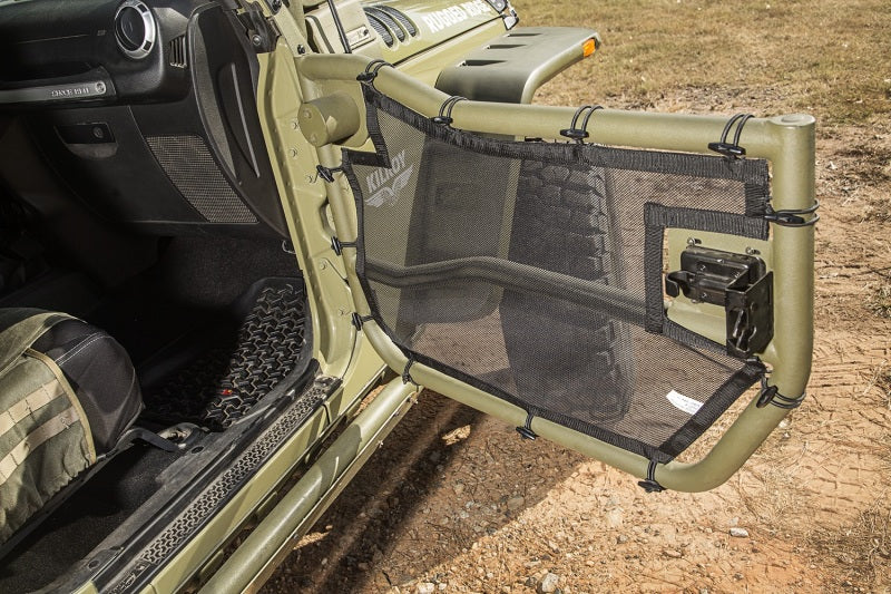 Rugged Ridge Tube Door Covers Front Pair Black 07-18 Jeep Wrangler JK/JKU Doors Rugged Ridge