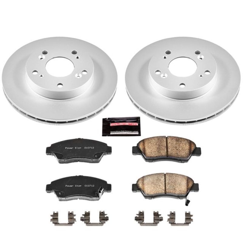 Power Stop 02-06 Acura RSX Front Z17 Evolution Geomet Coated Brake Kit Brake Kits - Performance Blank PowerStop